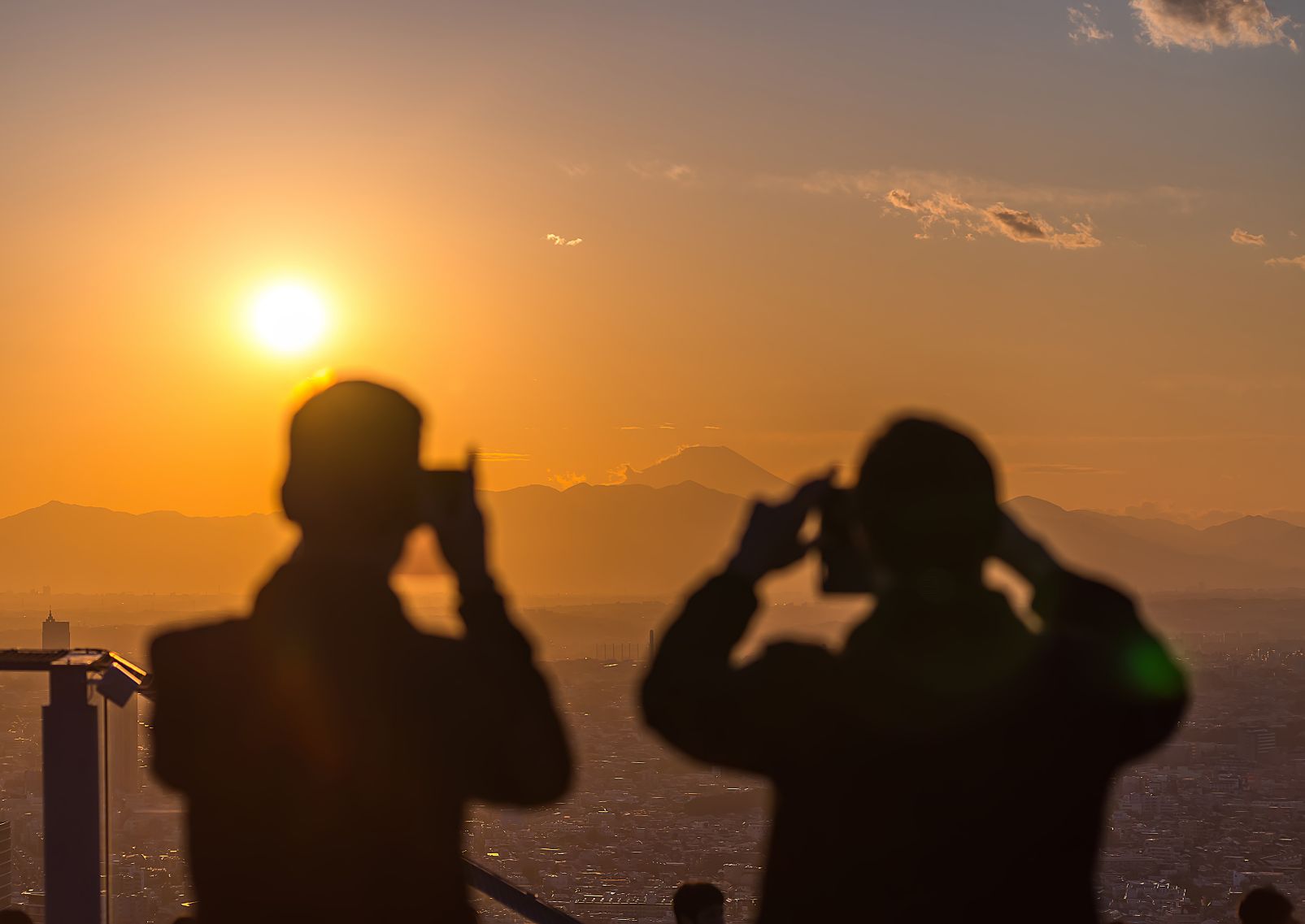 Puesta de sol vista desde Shibuya Sky, Tokio