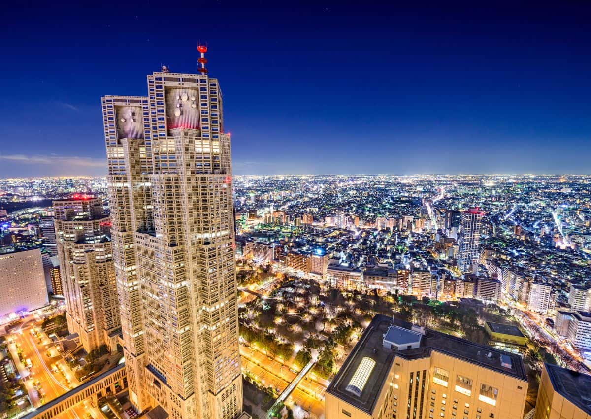 Vistas a la ciudad desde el Edificio del Gobierno Metropolitano de Tokio