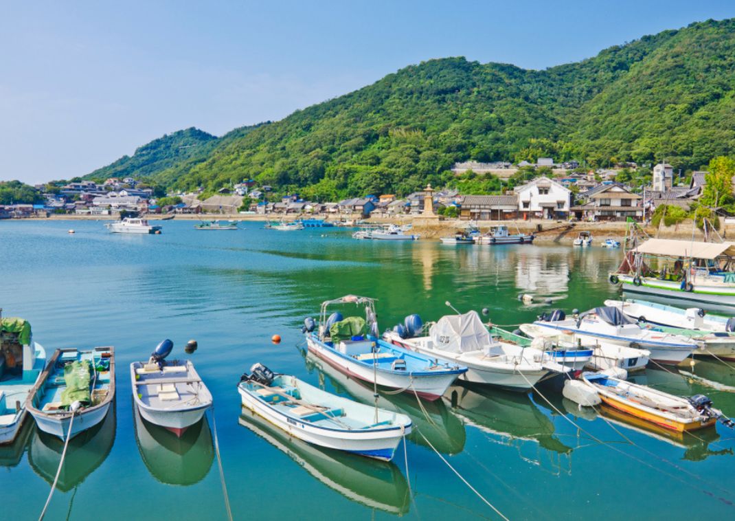 Vista del Puerto de Tomonoura, Hiroshima