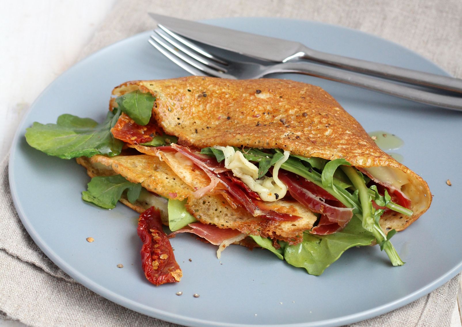 Crepes con ingredientes, Japón