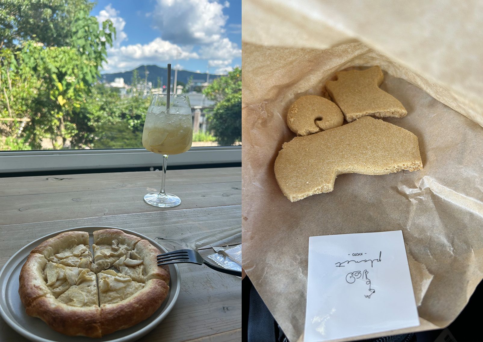 Deliciosa comida en Café Planet, Kioto, Japón