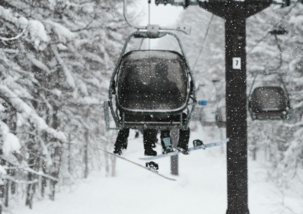Telesilla en la estación de esquí de Hakuba, Japón