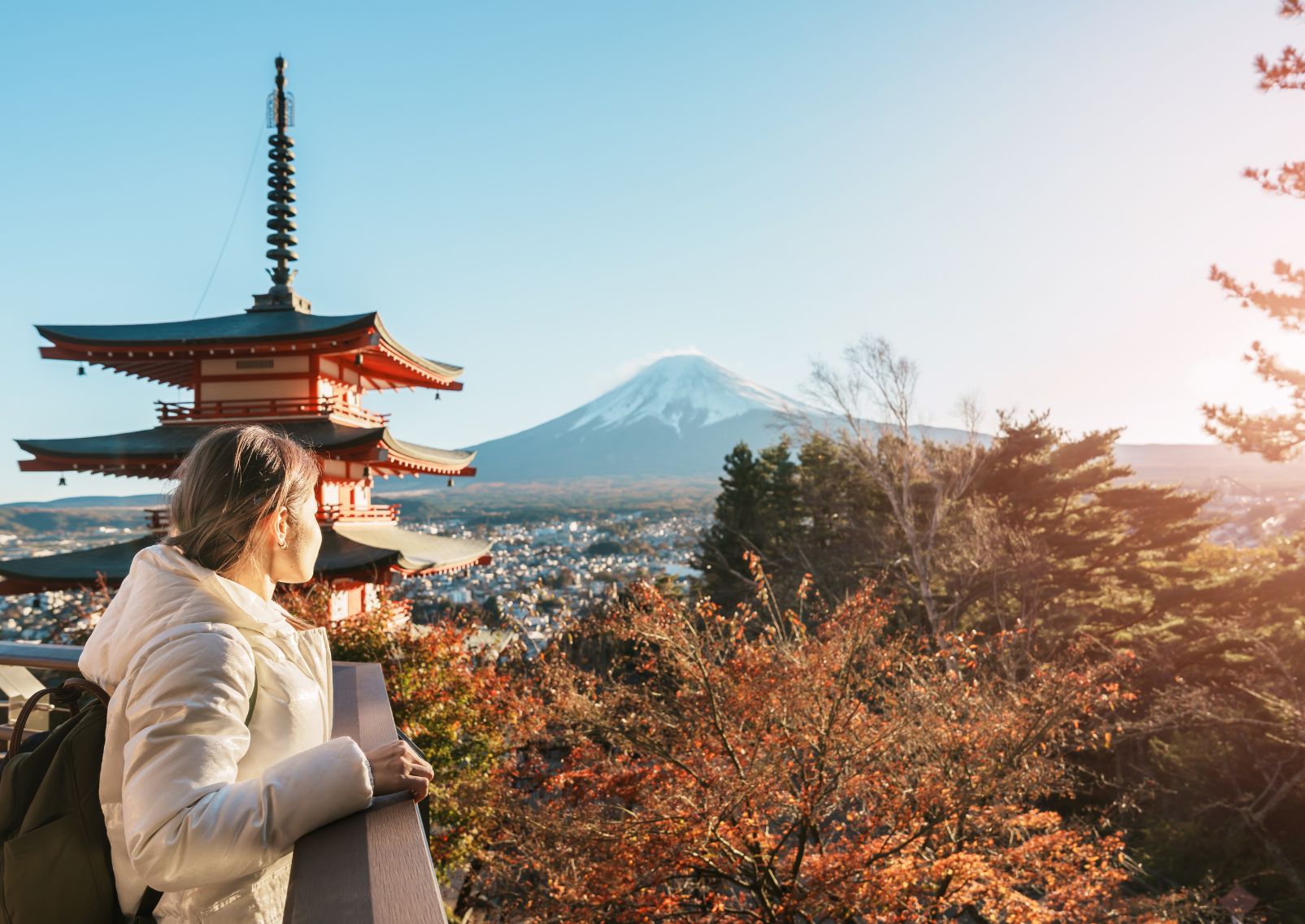 Turista en el Monte Fuji