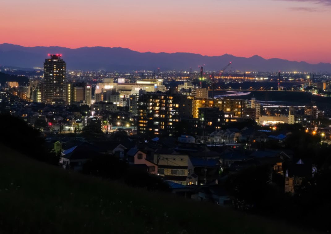 Vista de Tama, Seiseki Sakuragaoka, Tokio