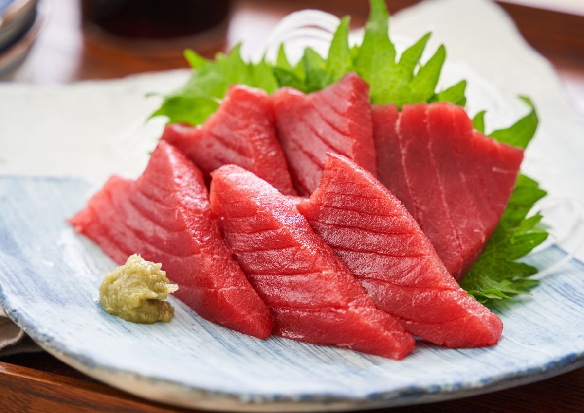 Sashimi de atún rojo japonés