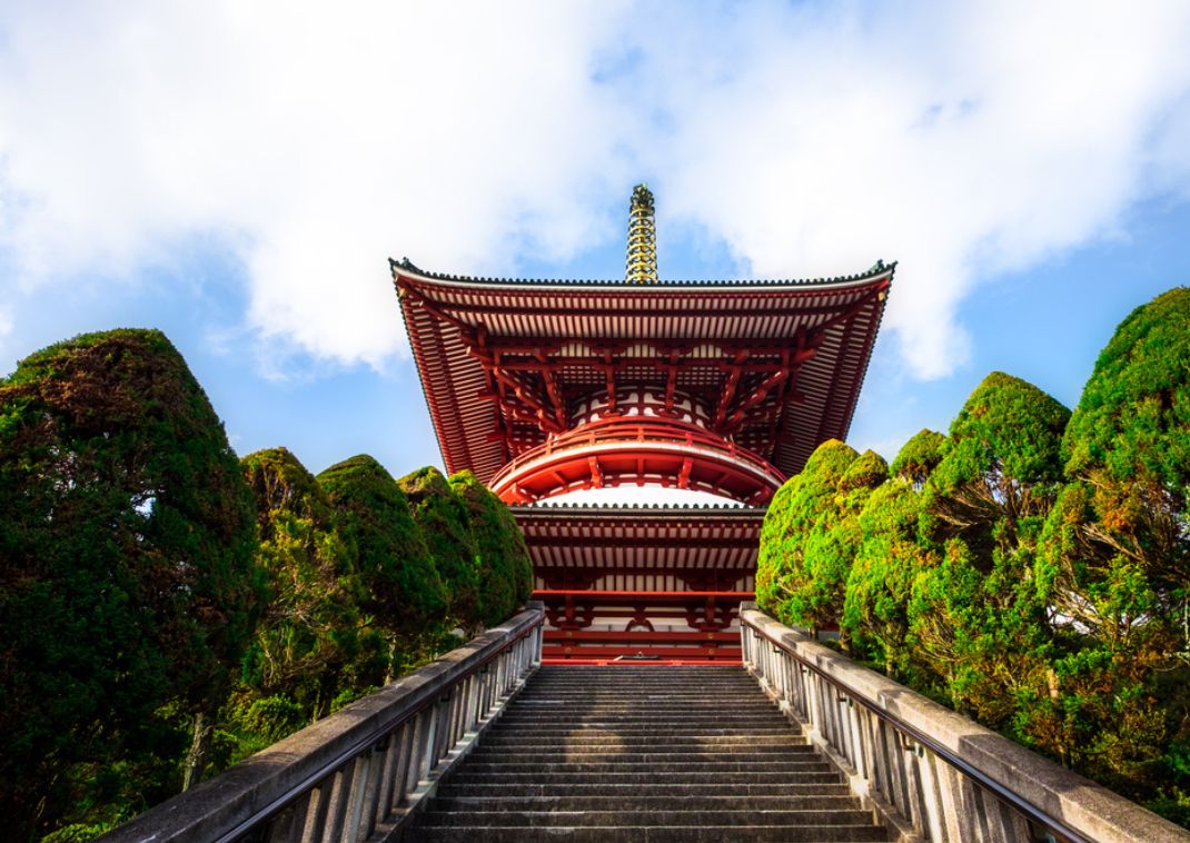 La Gran Pagoda (Daito), el Templo Narita-san Sensoji, cerca de Tokio, el templo japonés top ten en Japón