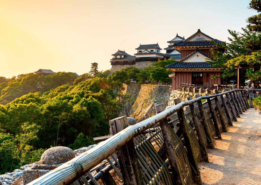 Castillo de Matsuyama, en Shikoku, Japón.