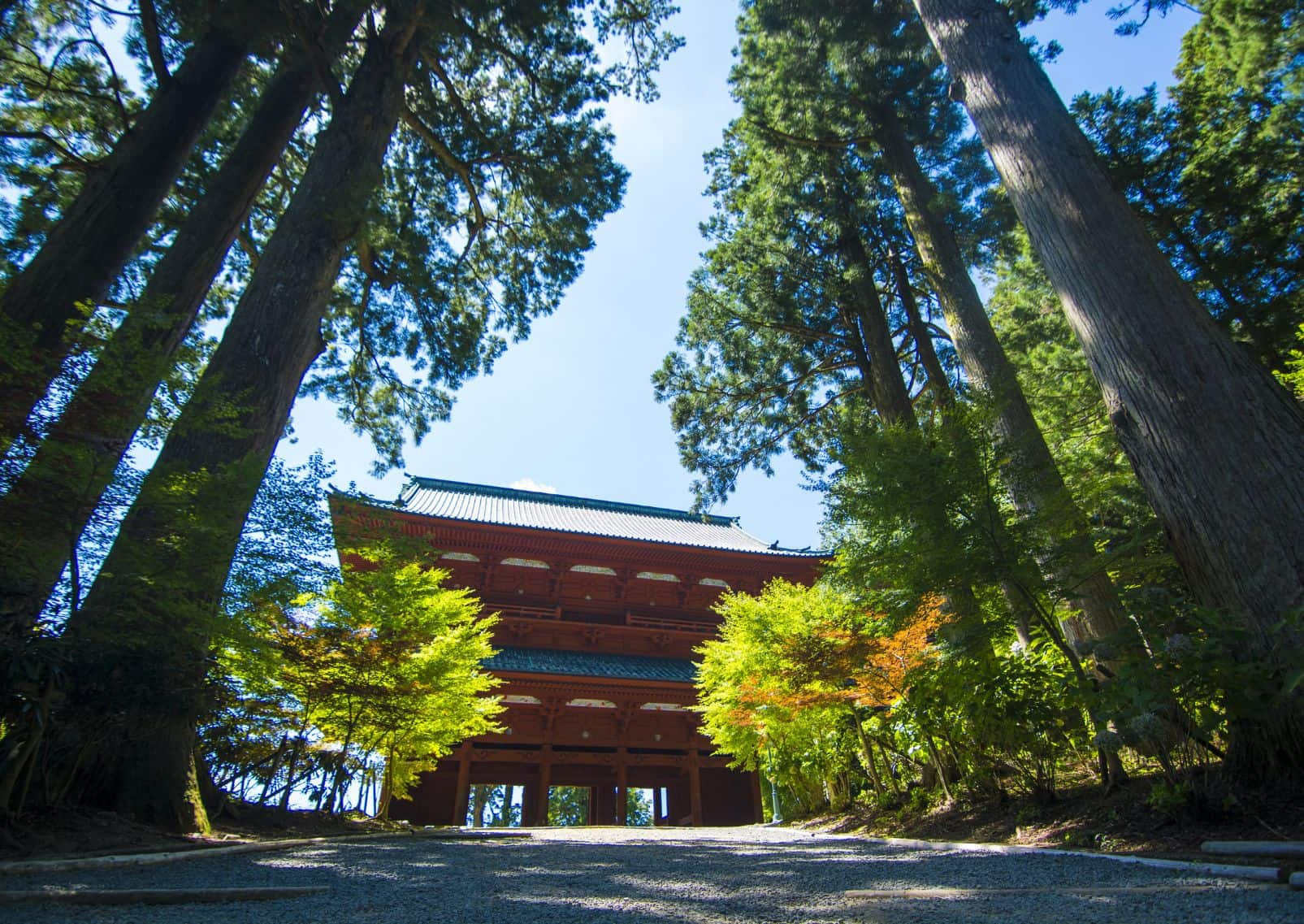 Templo budista en el monte Koya, Japón