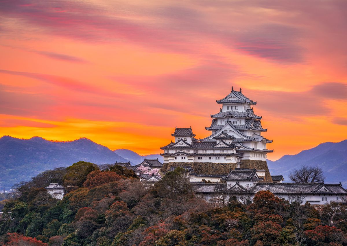 Amanecer en el Castillo de Himeji