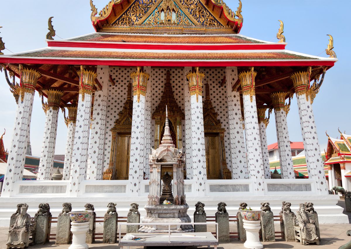 Templo Wat Arun en la ciudad de Bangkok, Tailandia
