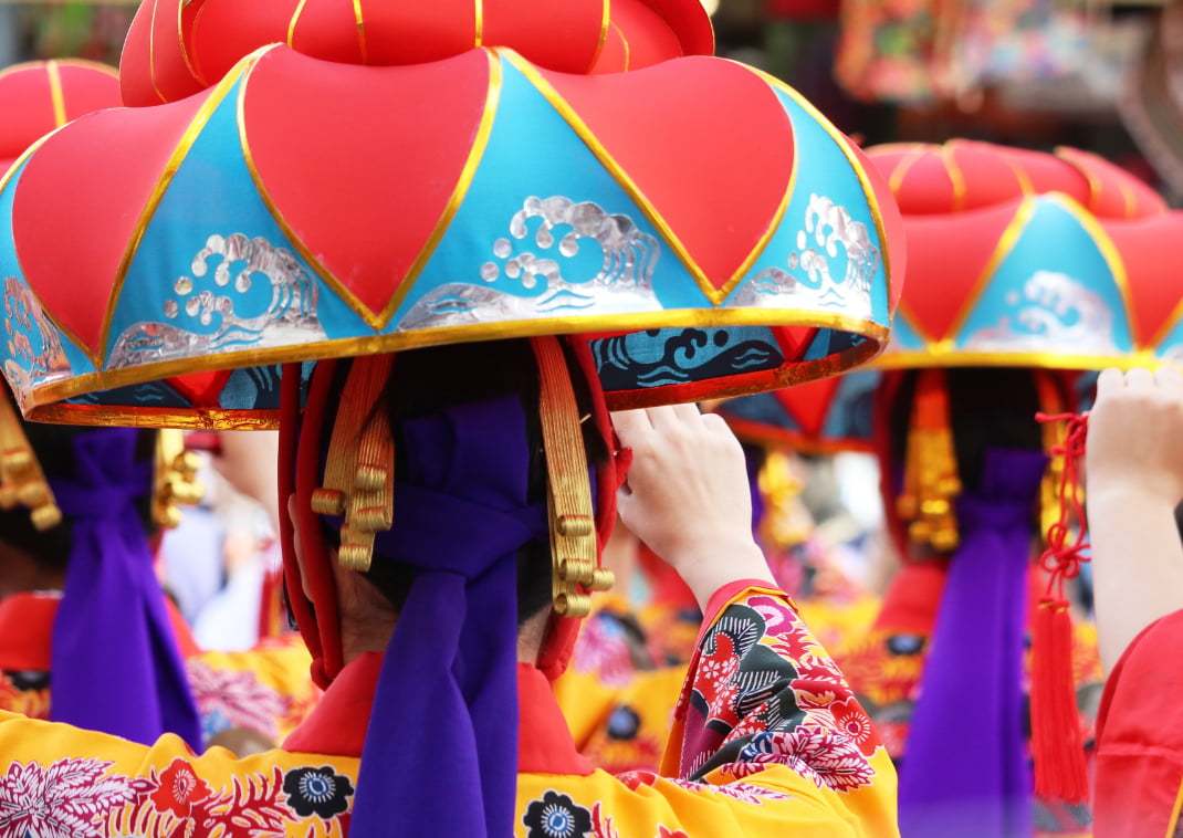 Kimono tradicional de Okinawa, Japón.