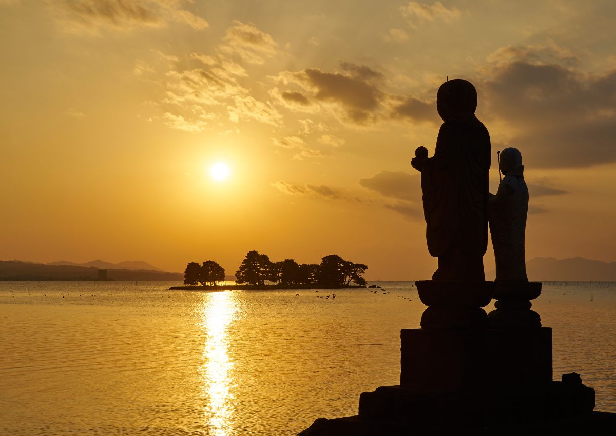 Atardecer en el Lago Matsue, prefectura de Shimane