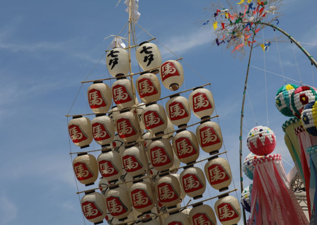 Linternas del Festival de Kanto, Akita, Japón 