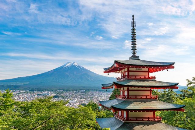 Montaña Fuji y Pagoda Chureito 