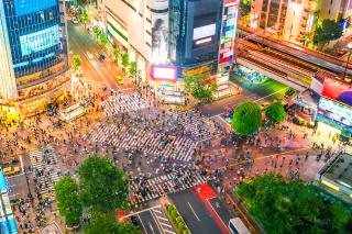 Famoso cruce de Shibuya en Tokio 