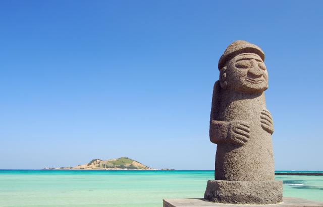 Estatua de piedra en la isla de Jeju