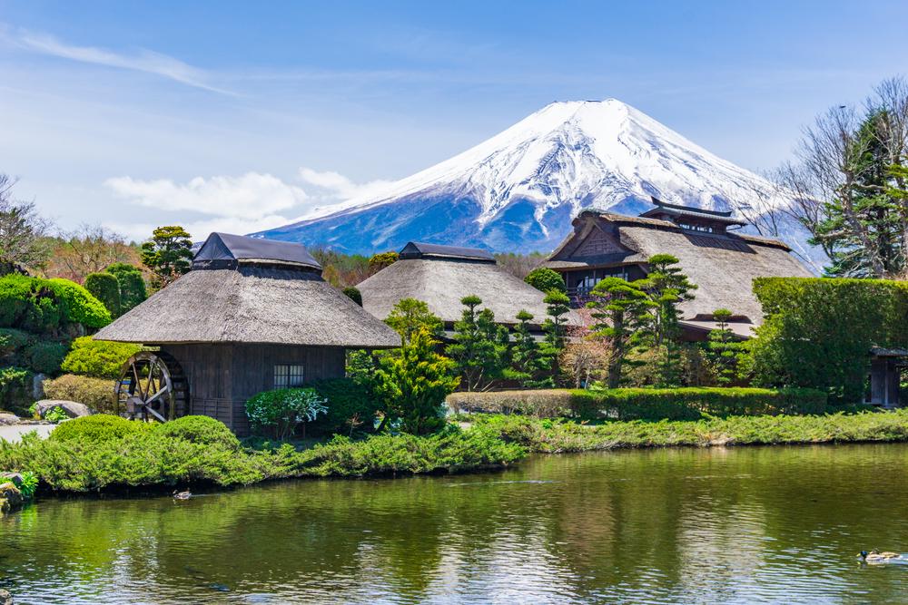 El monte Fuji visto desde Oshino Hakkai    