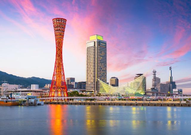 Espectacular vista del puerto de Kobe