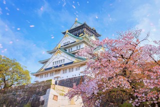 Castillo de Osaka en primavera