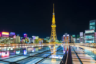 Vista nocturna de Nagoya 