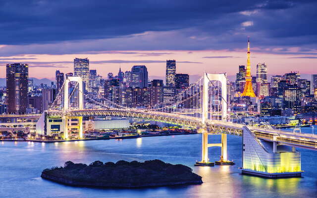 Vistas a Tokio desde Odaiba 