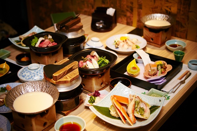 Comida kaiseki en un ryokan
