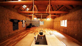 Habitación tradicional de la cultura ainu