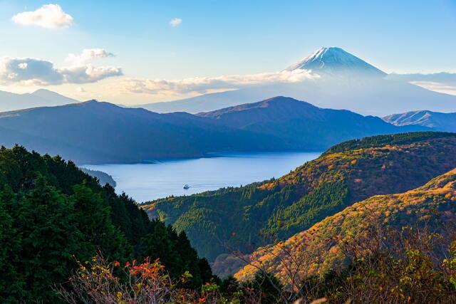 Lago Ashi con el monte Fuji, Hakone