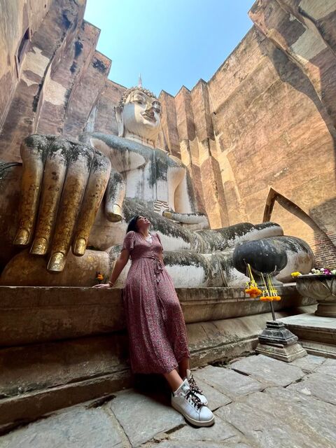 Templo de Wat Si Chum en Sukhothai en Tailandia