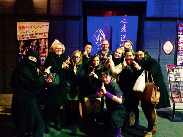 Disfrutando en el restaurante Ninja