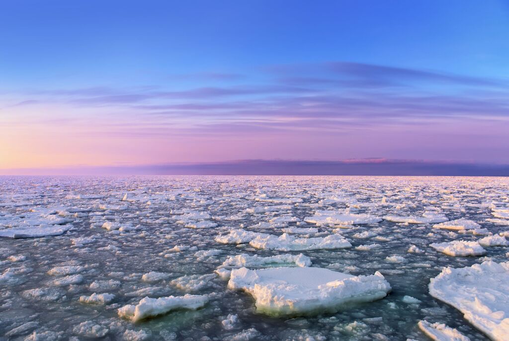 Hielo flotante en Shiretoko