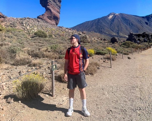 Haciendo senderismo en el Teide, Tenerife