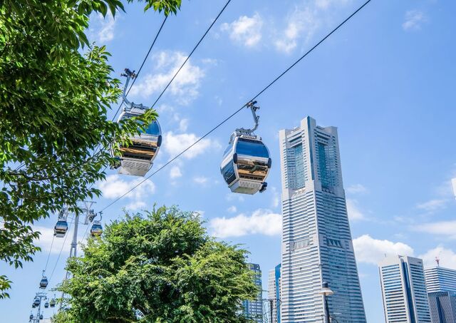 Paisaje urbano de Minato Mirai en Yokohama, Japón