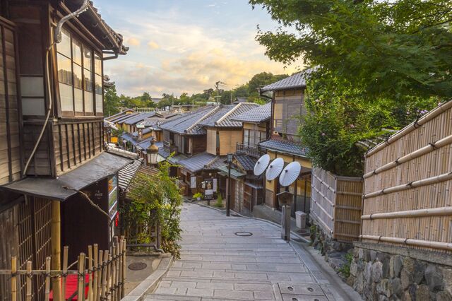 Calle tradicional de Ninenzaka en Kioto 