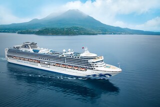 El Diamond Princess en alta mar 