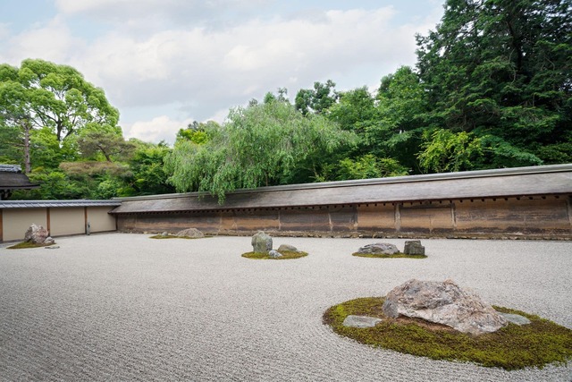Jardín de rocas de Ryoan-ji en Kioto 