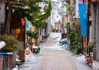 Una calle de Shibu Onsen