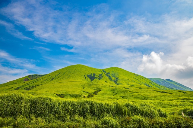 Verdes colinas del monte Aso, Kumamoto