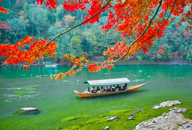 Barco de Arashiyama (Kyoto)
